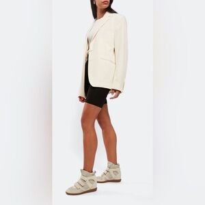 Isabel Marant ClassicBobby Buckee Chalk/Light grey High-Top Sneakers sz EU39/US9